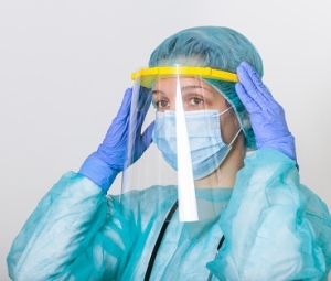 Healthcare professional wearing PPE